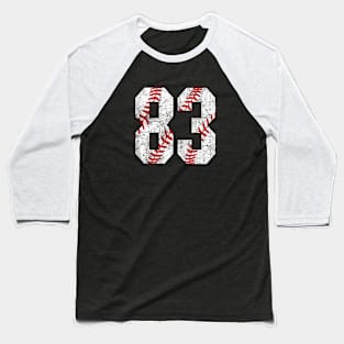 Vintage #83 Baseball Laces Baseball Mom Jersey Love Baseball Baseball T-Shirt